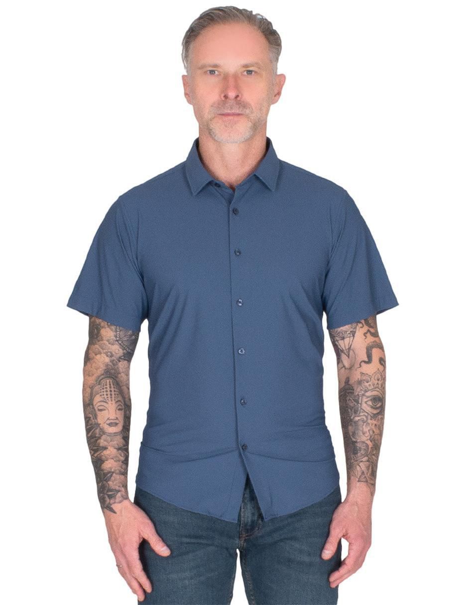 Camisa casual manga corta para hombre