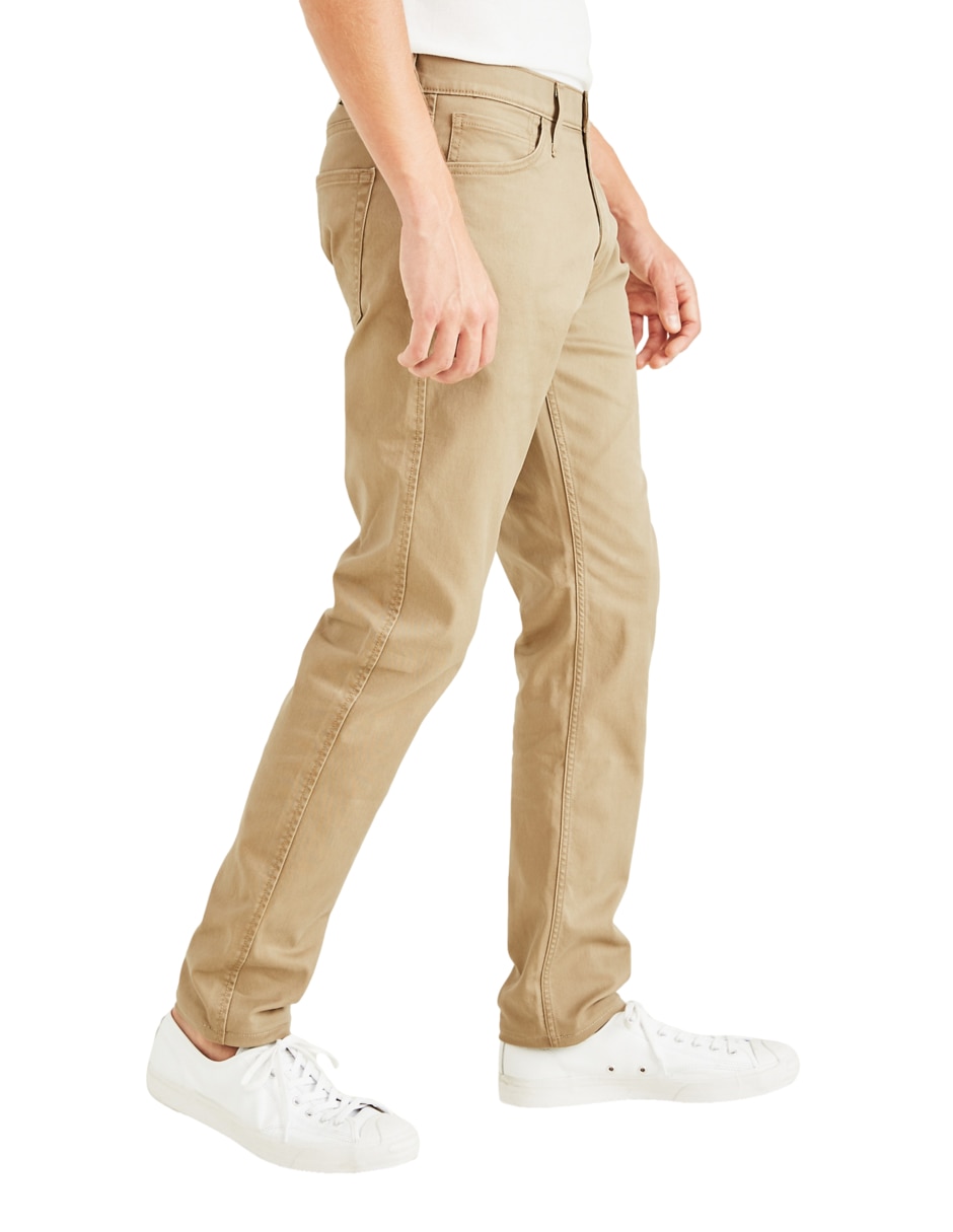 Pantalón casual regular slim de algodón para hombre 2