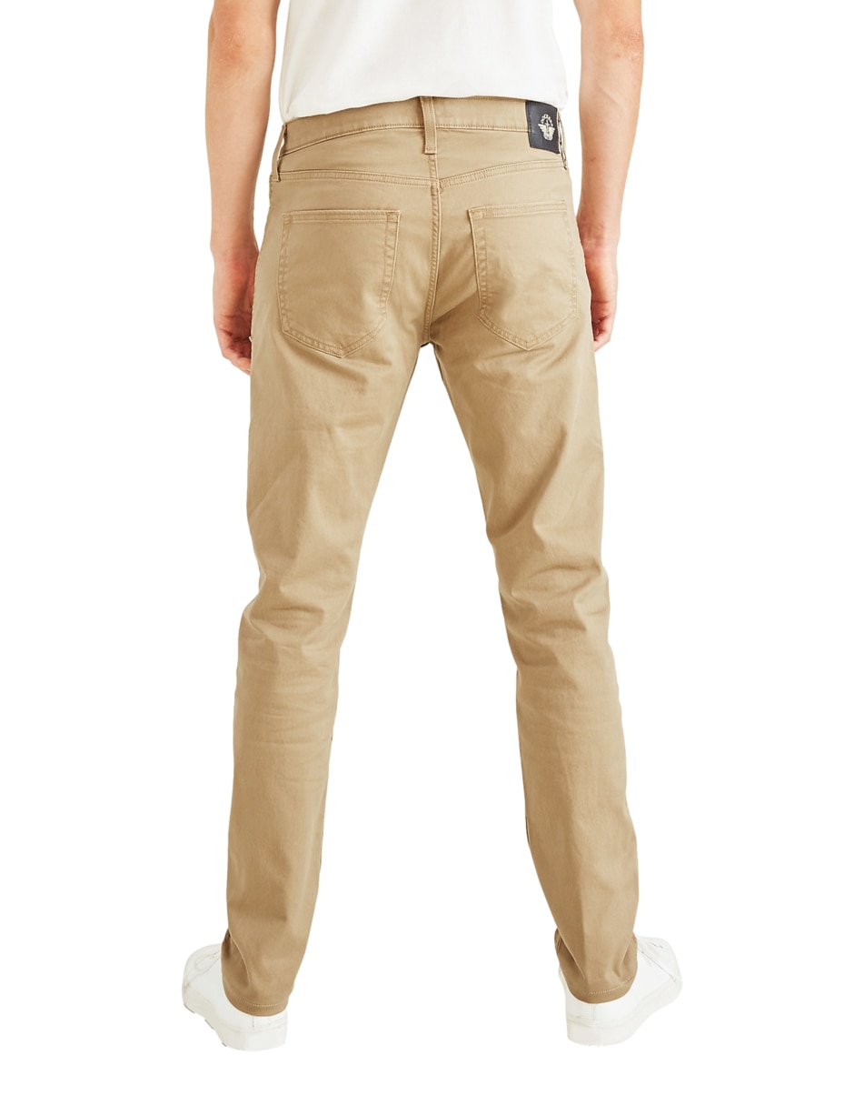 Pantalón casual regular slim de algodón para hombre 3