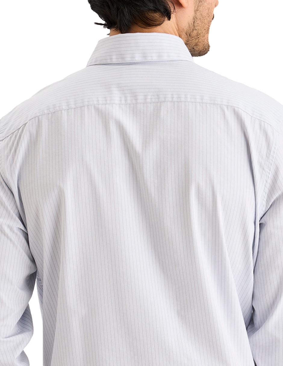 Camisa de vestir de algodón manga larga para hombre 4