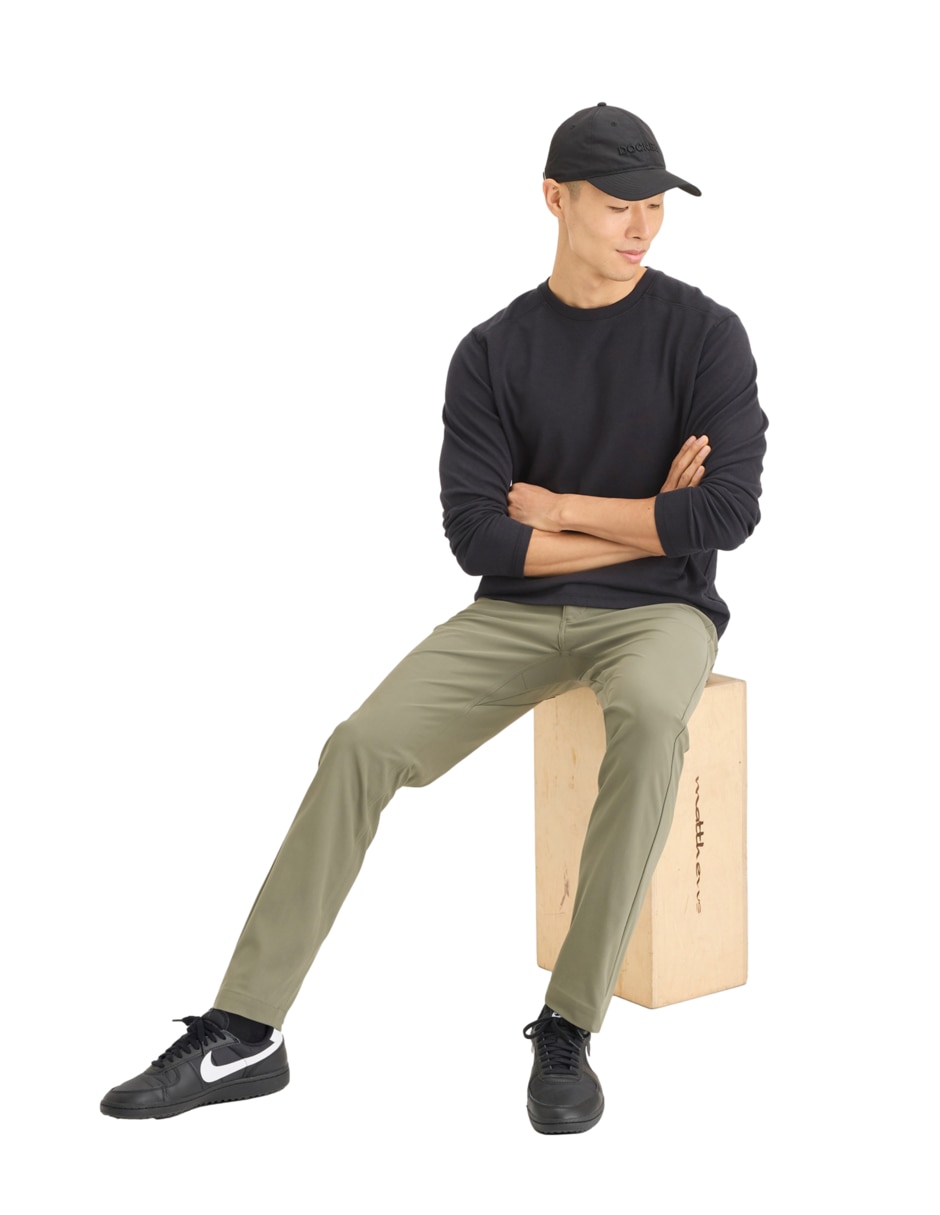 Pantalón casual regular slim de algodón para hombre 2