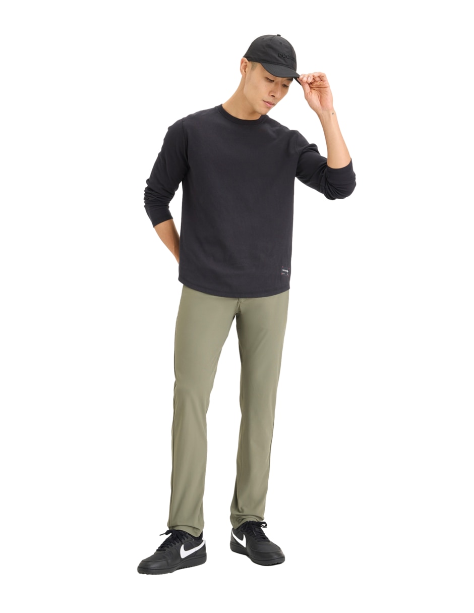 Pantalón casual regular slim de algodón para hombre 4