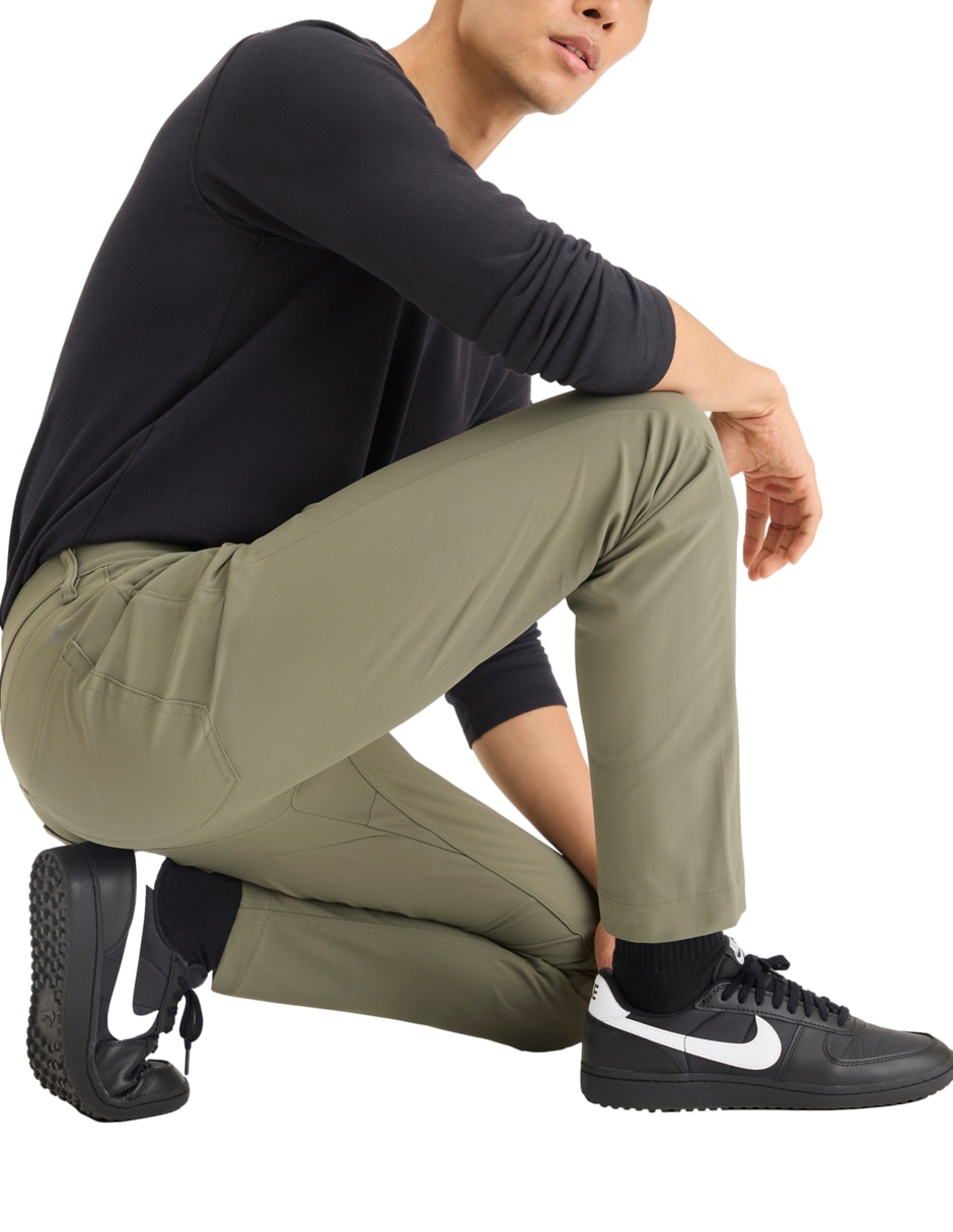 Pantalón casual regular slim de algodón para hombre 5
