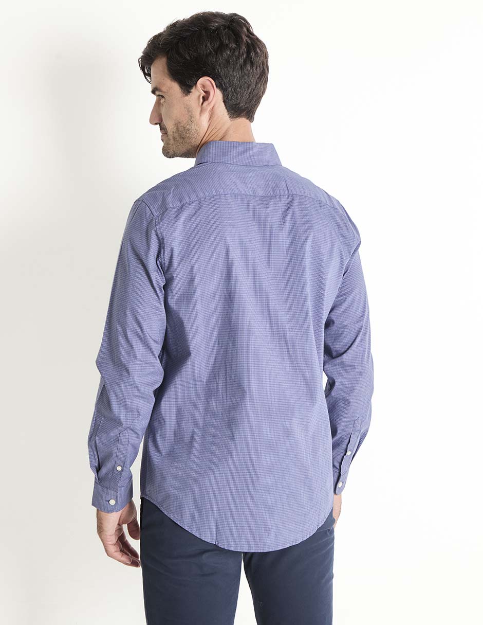 Camisa de vestir de algodón manga larga para hombre 2