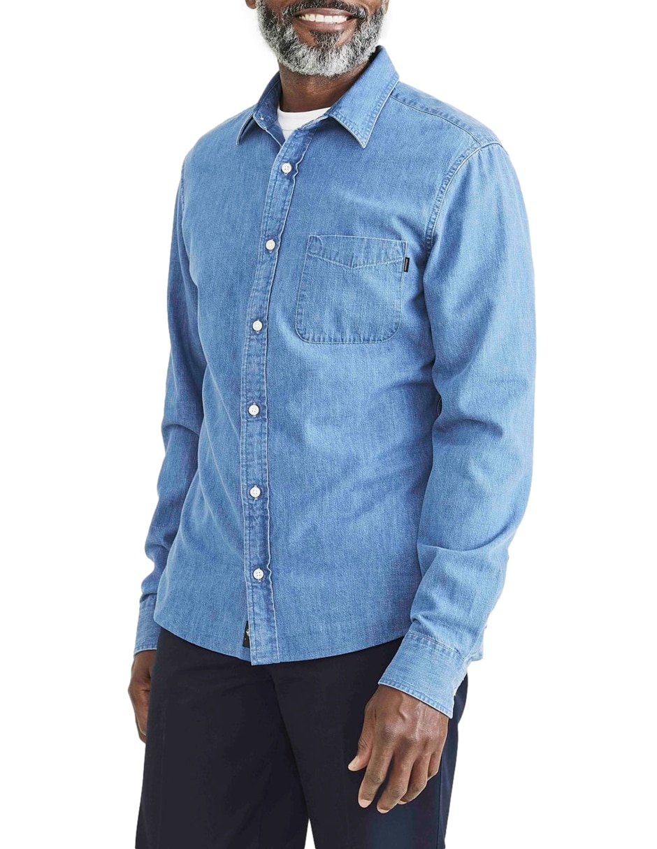 Camisa casual de algodón manga larga para hombre 2