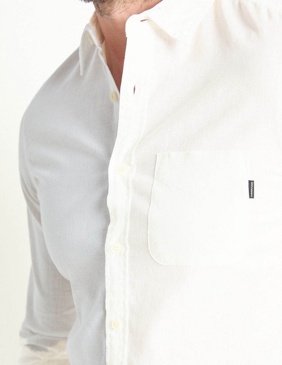 Camisa casual de algodón manga larga para hombre 4