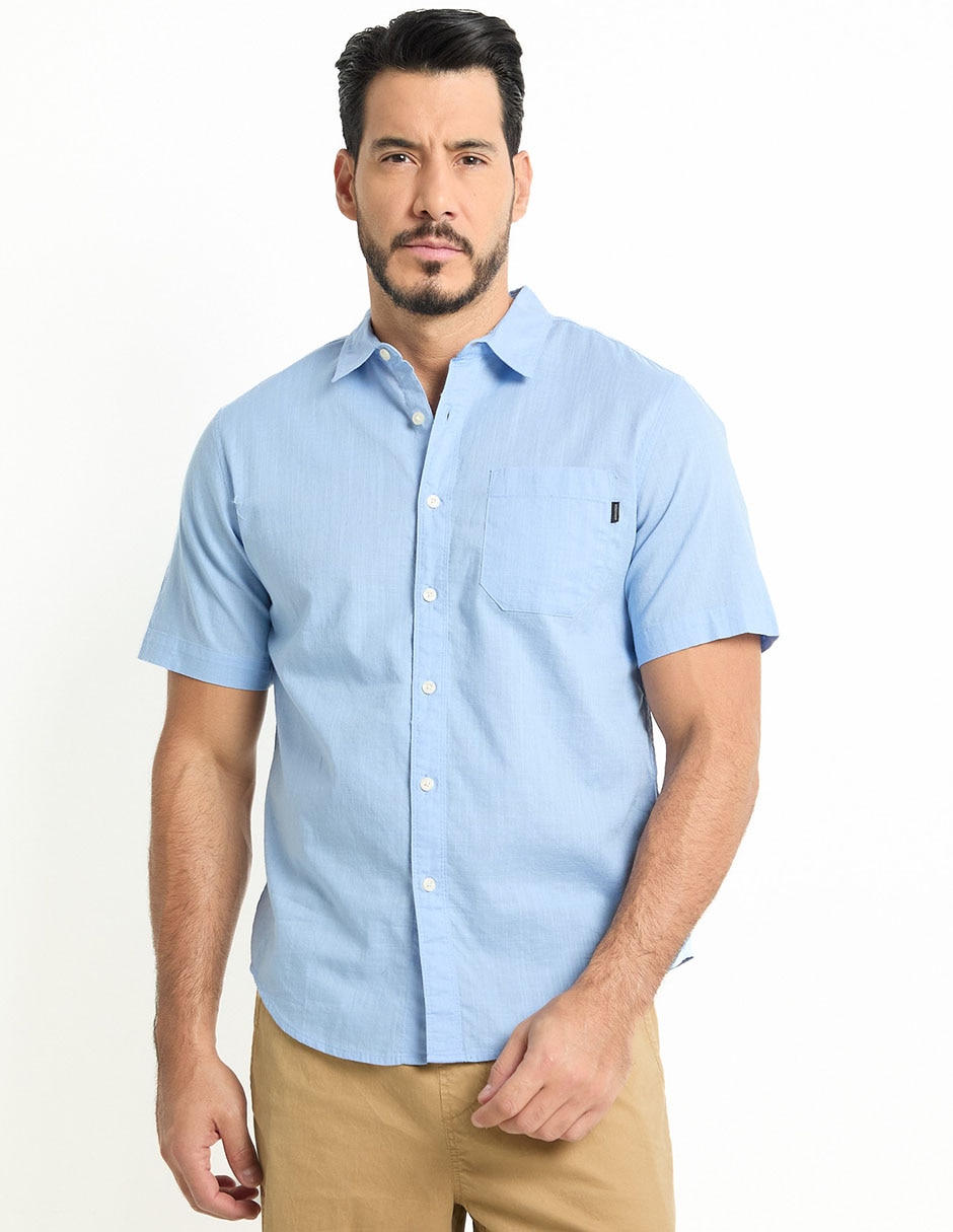 Camisa casual de algodón manga corta para hombre 1