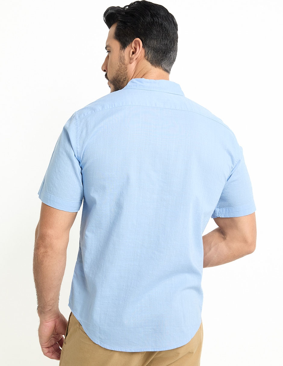 Camisa casual de algodón manga corta para hombre 5