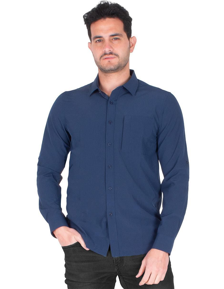 Camisa casual manga larga para hombre