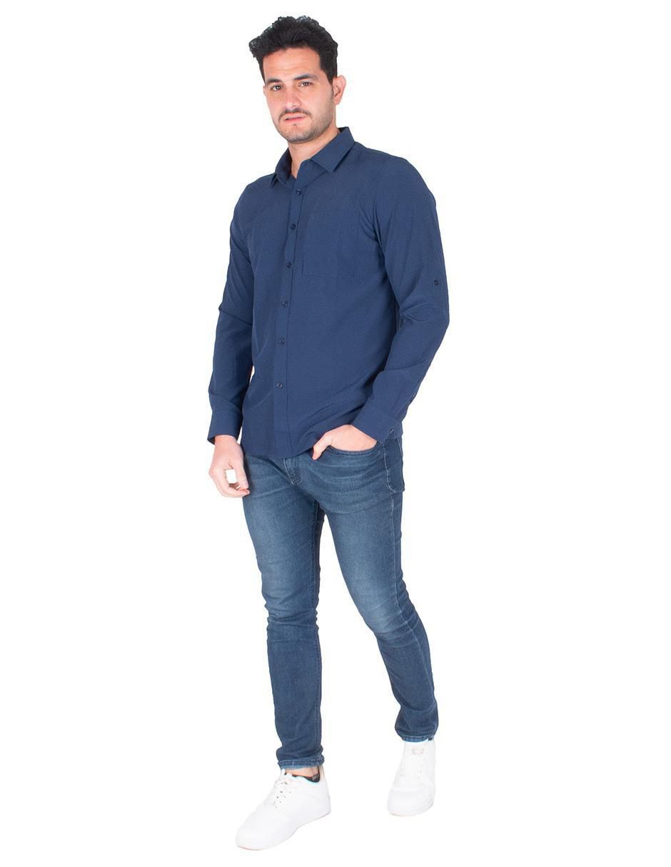 Camisa casual manga larga para hombre 3
