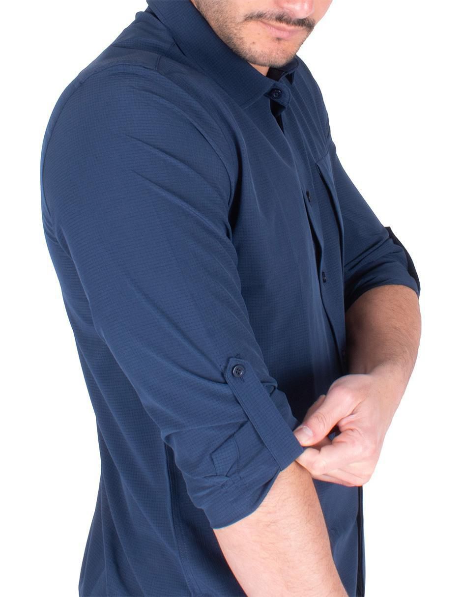 Camisa casual manga larga para hombre 4