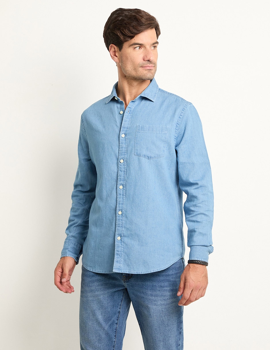 Camisa casual Jbe manga larga para hombre Liverpool