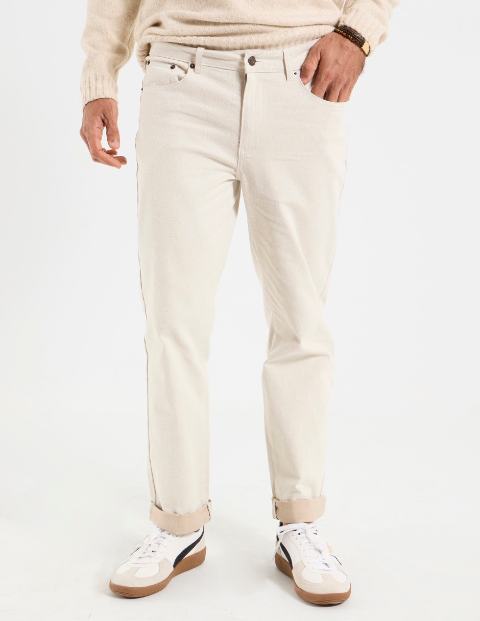 Pantalón recto de algodón para hombre Pantalón recto de algodón para hombre