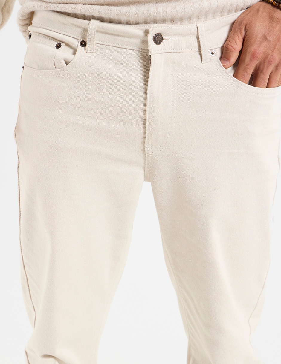 Pantalón recto de algodón para hombre 4
