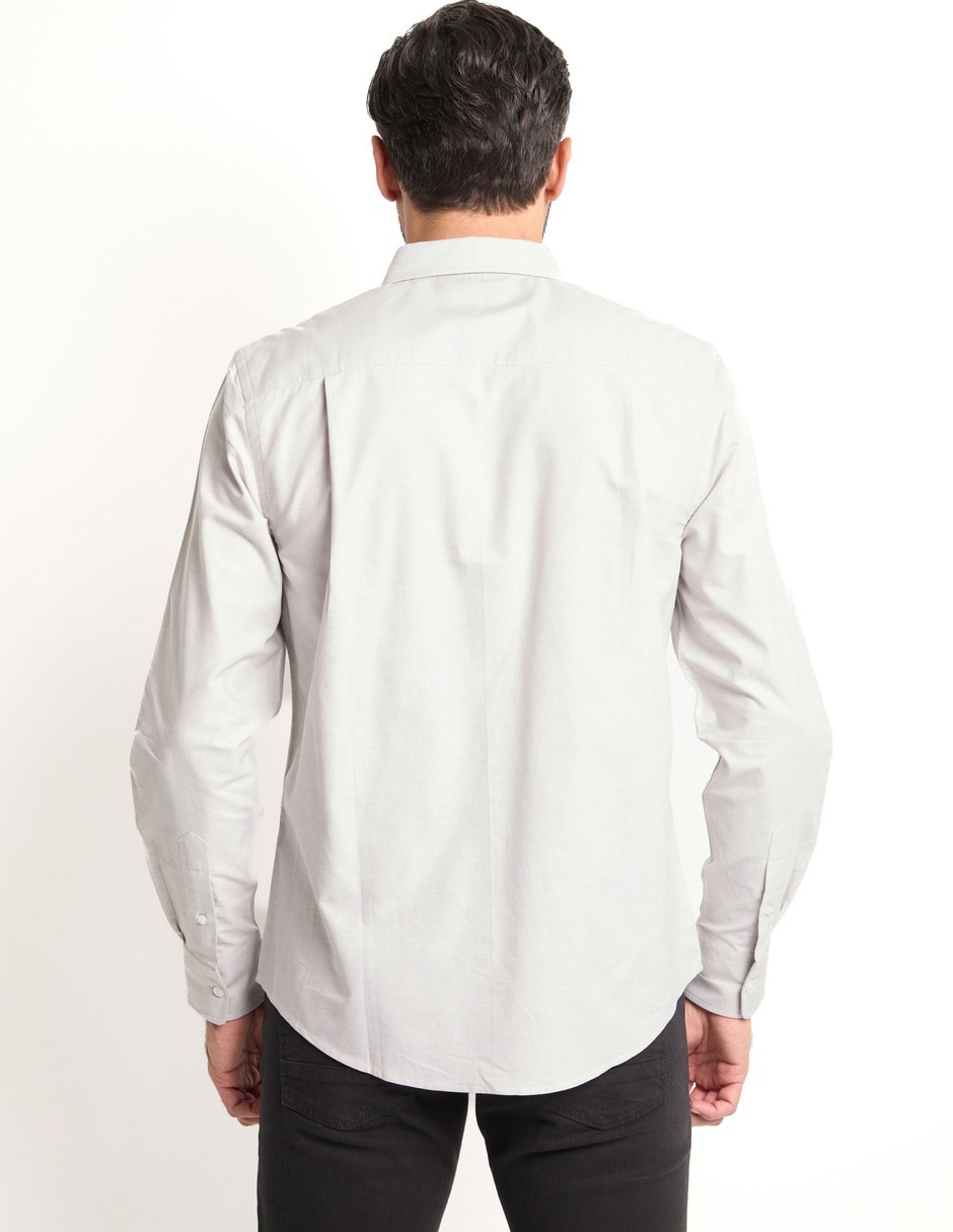 Camisa casual de algodón manga larga para hombre 2