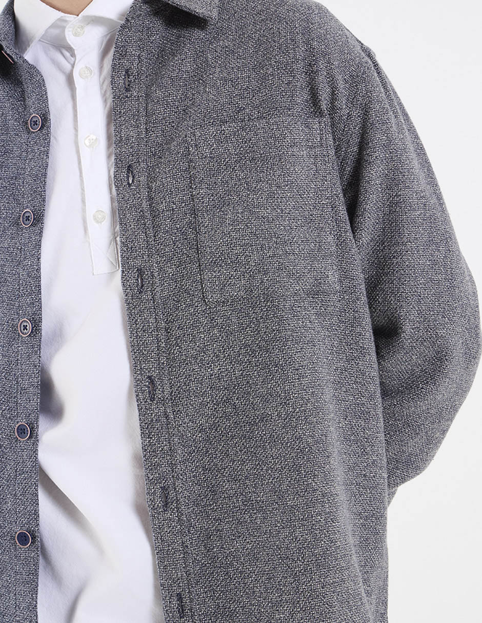 Sobrecamisa casual de algodón manga larga para hombre 6