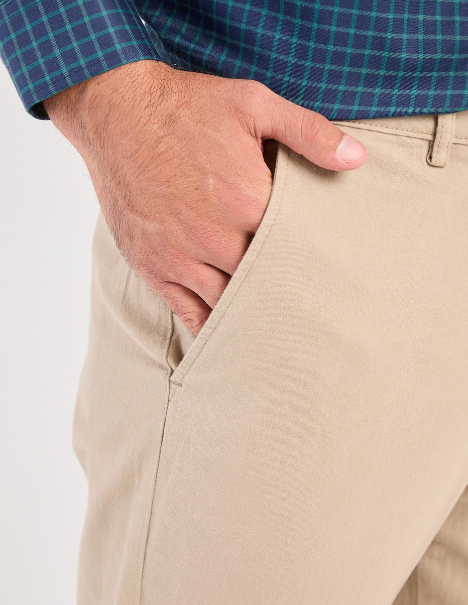 Pantalón regular de algodón para hombre 4