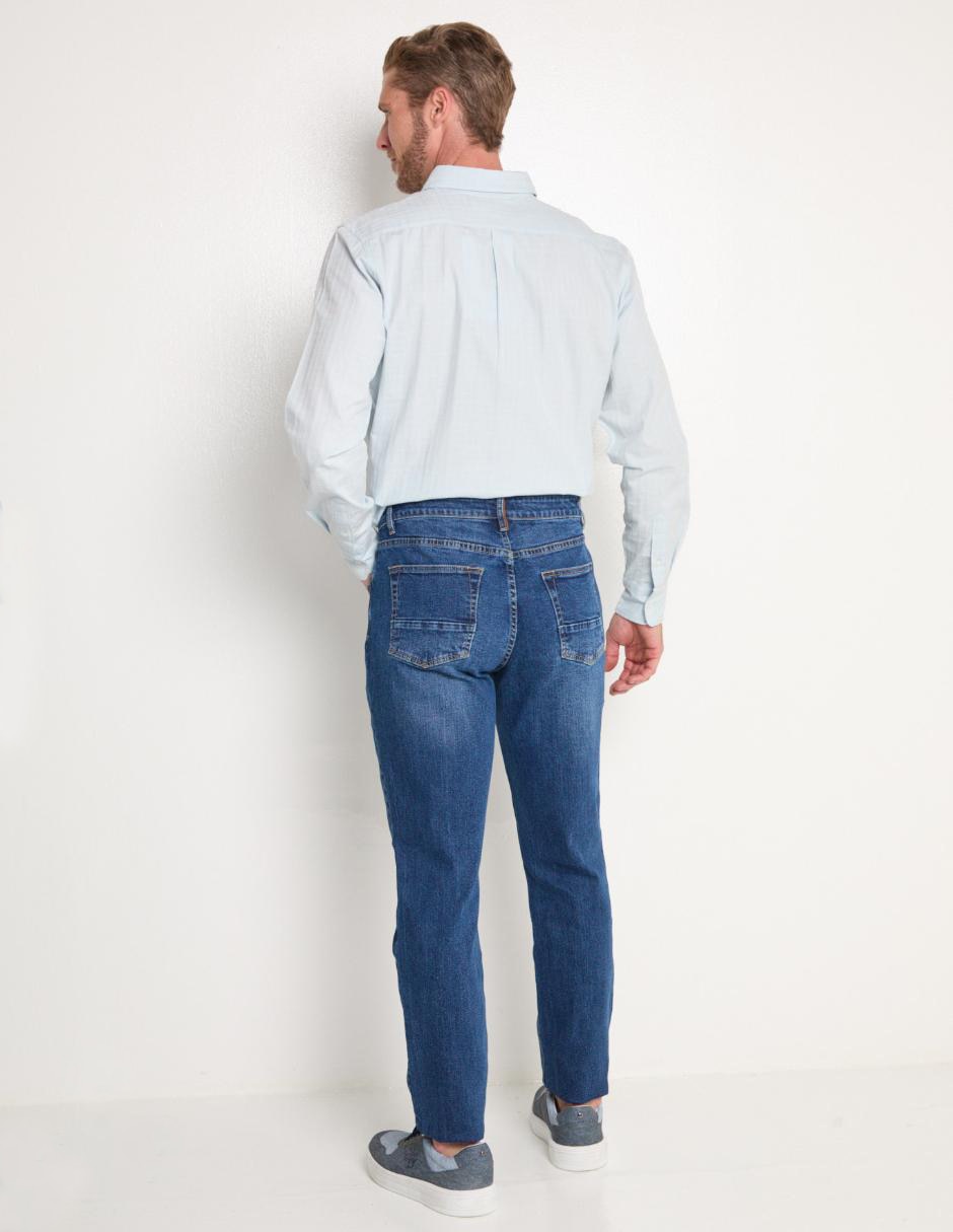 Jeans slim deslavado para hombre 2