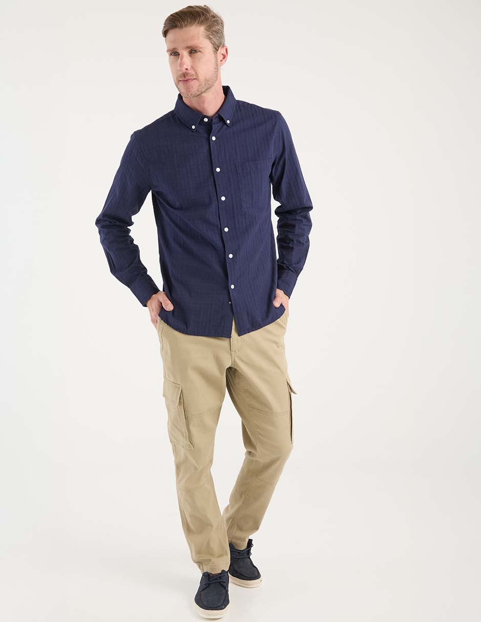 Camisa casual de algodón manga larga para hombre 3