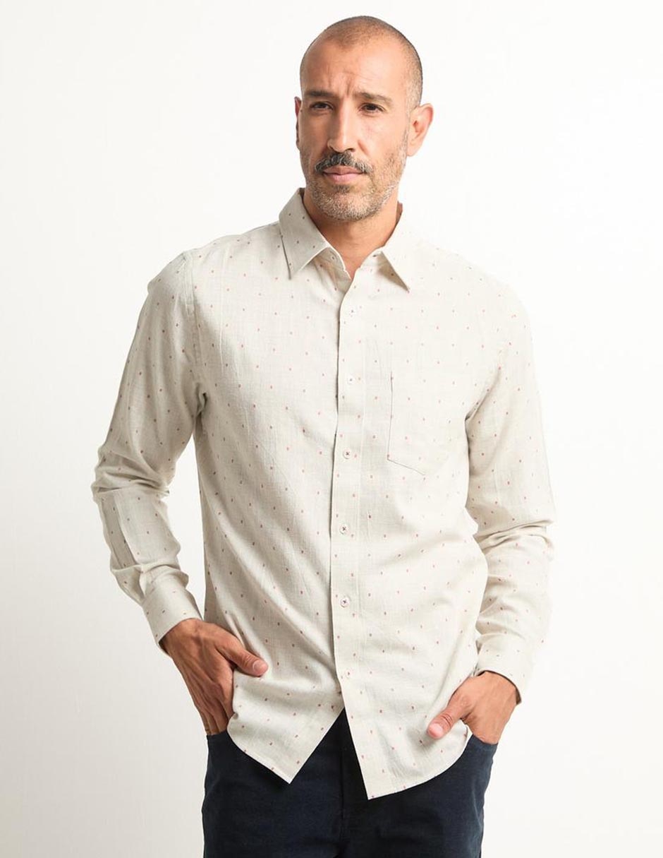 Camisa casual manga larga para hombre 1