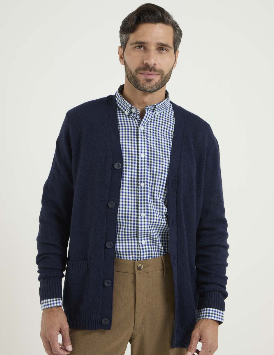 Suéter cuello V para hombre