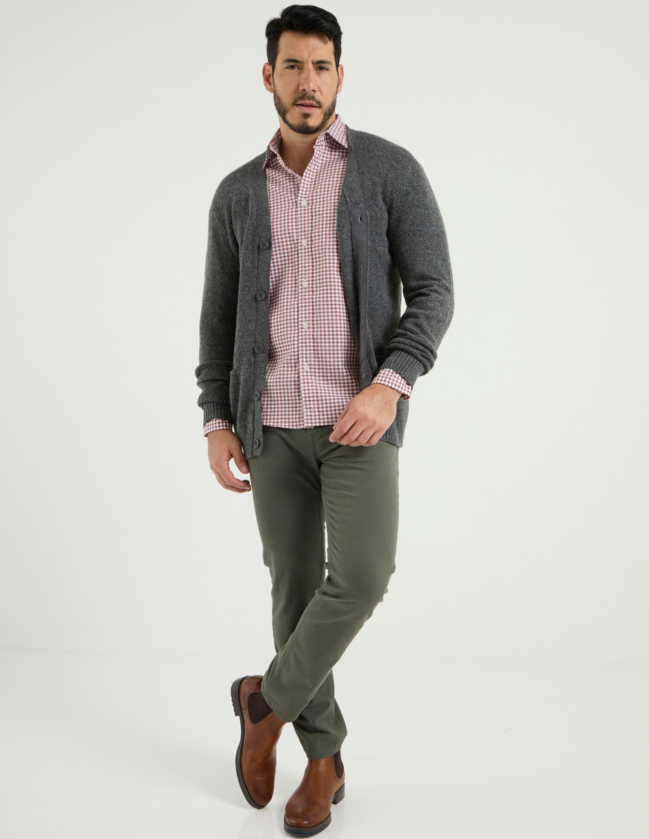 Suéter cuello V para hombre 3