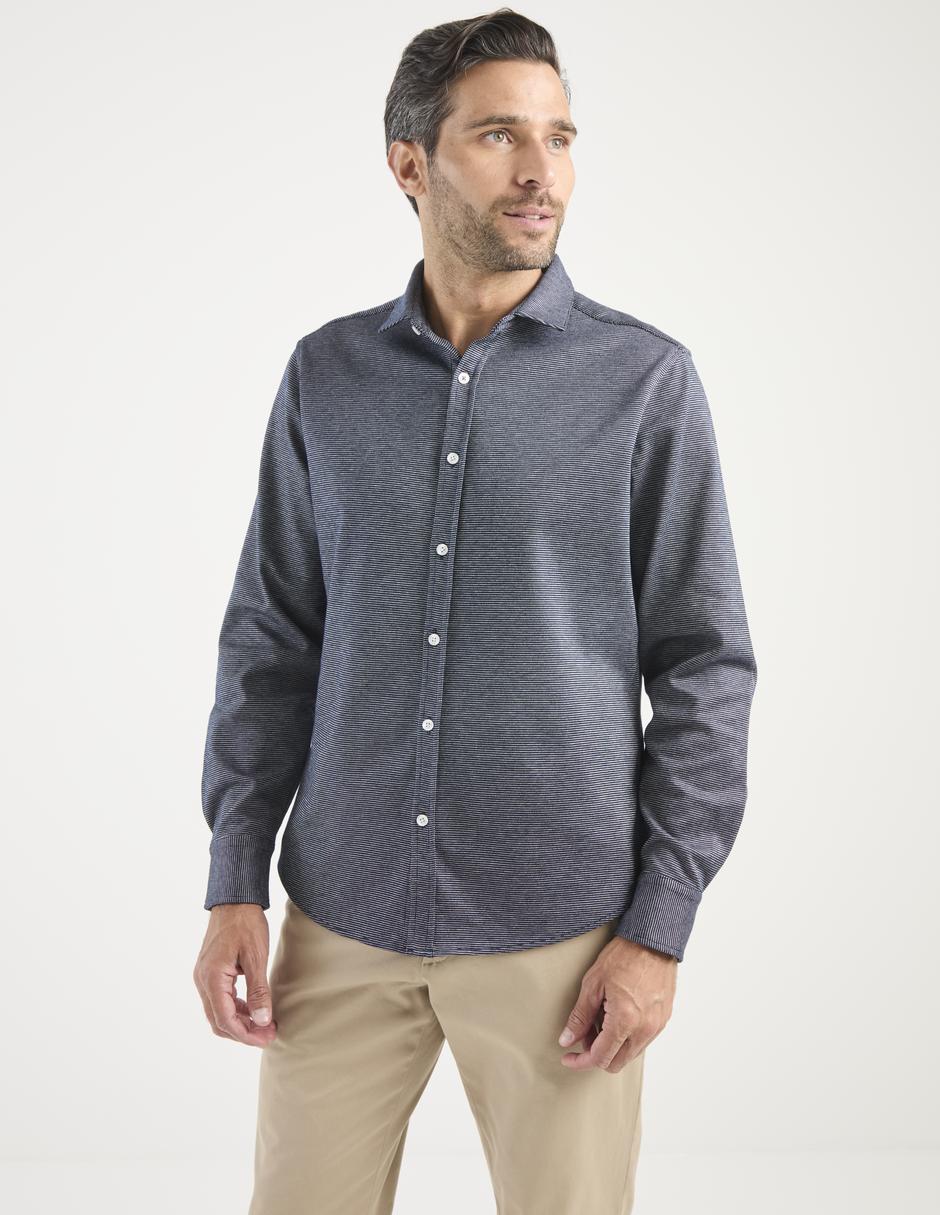 Camisa casual de algodón manga larga para hombre Camisa casual de algodón manga larga para hombre