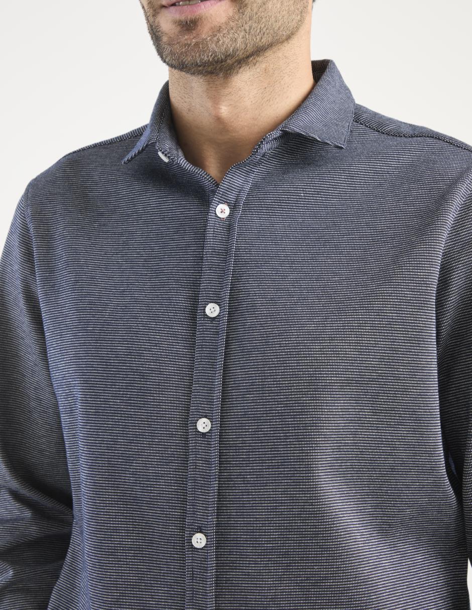 Camisa casual de algodón manga larga para hombre 4