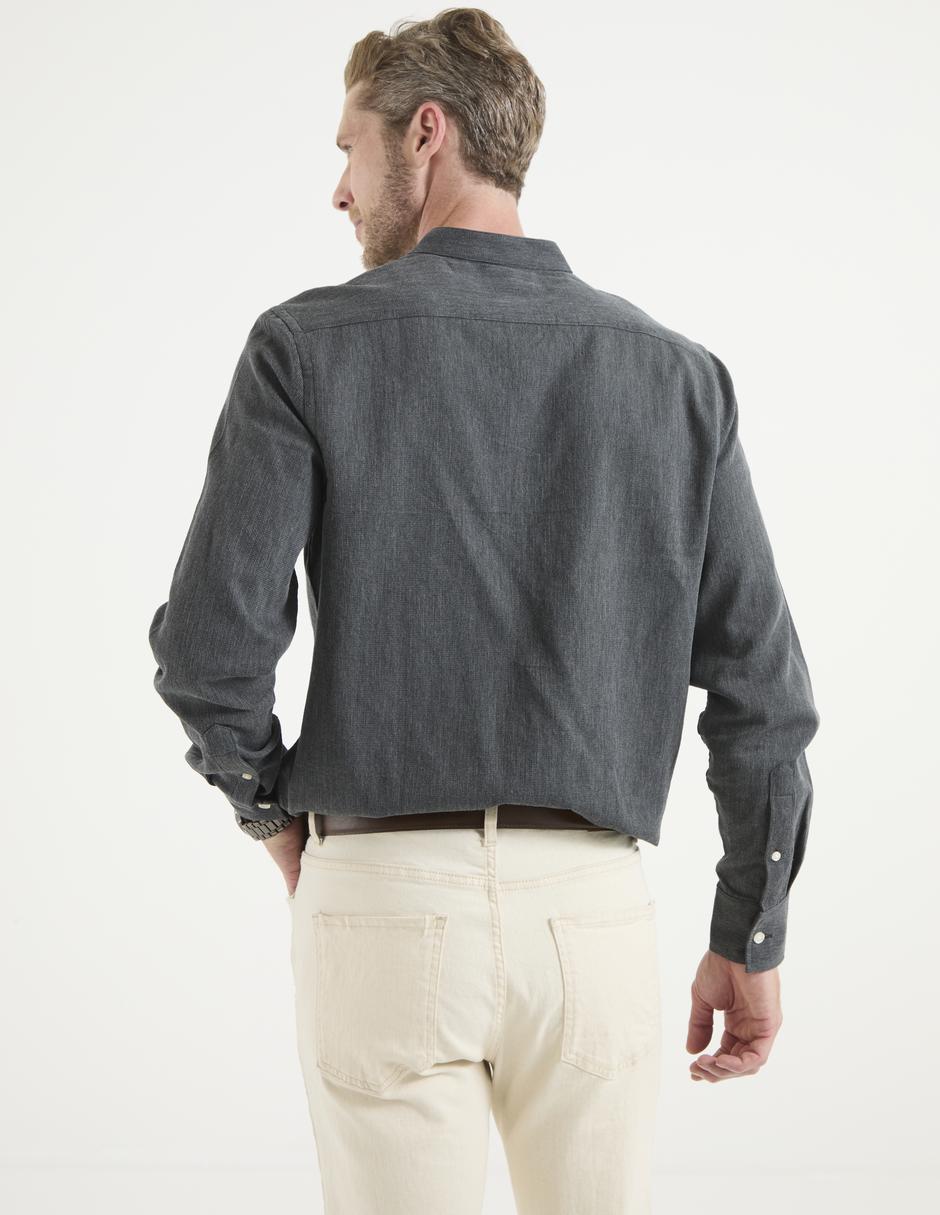 Camisa casual de algodón manga larga para hombre 2