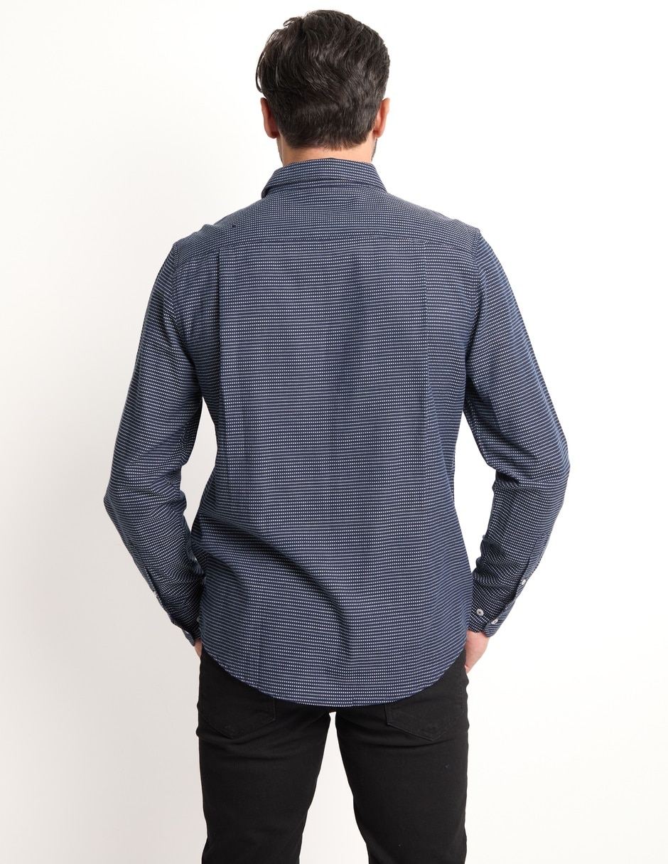 Camisa casual de algodón manga larga para hombre 2