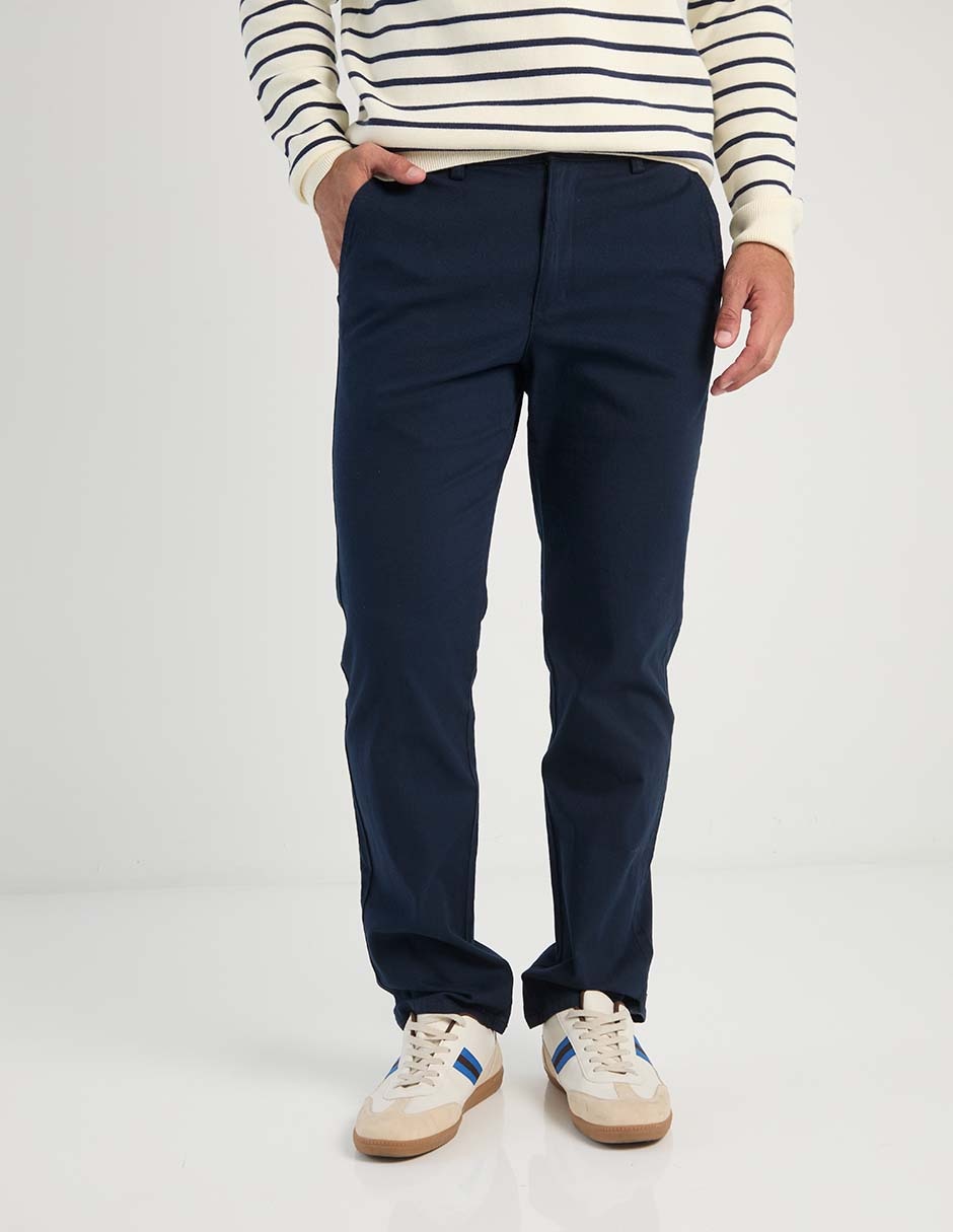 Pantalón chino slim de algodón para hombre