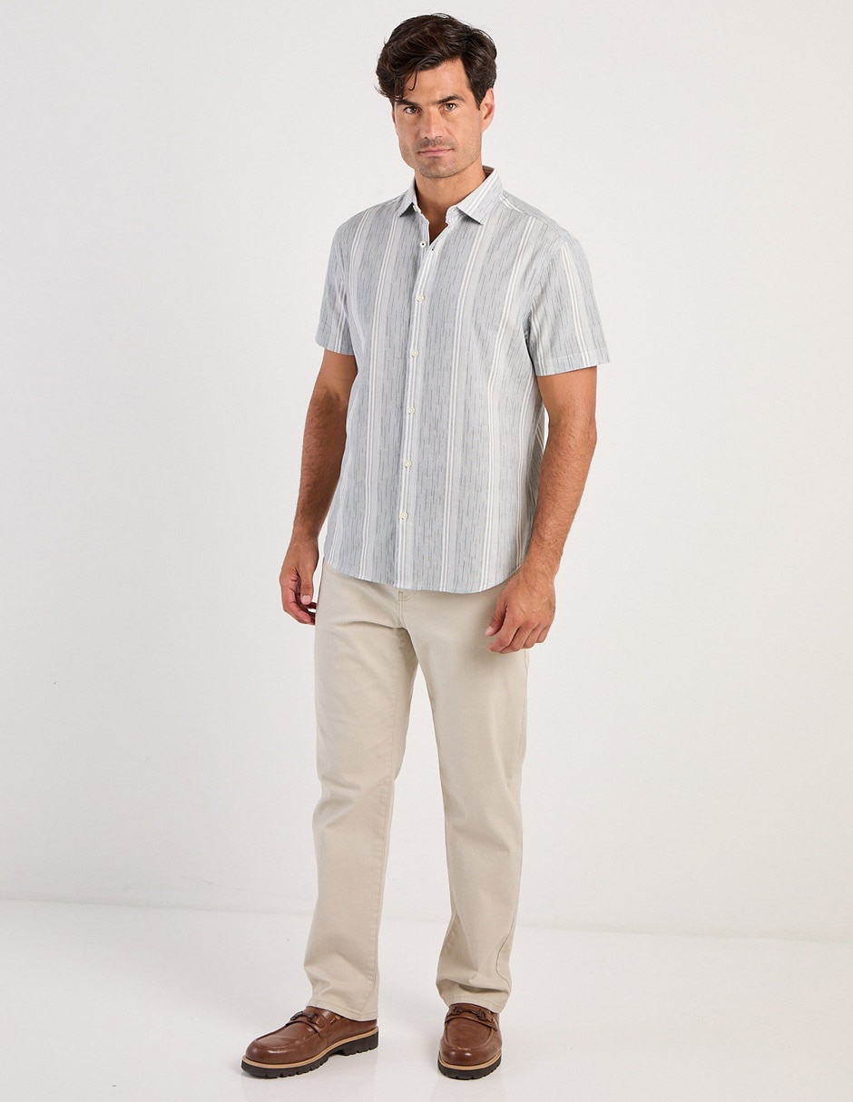 Camisa casual de algodón manga corta para hombre 3