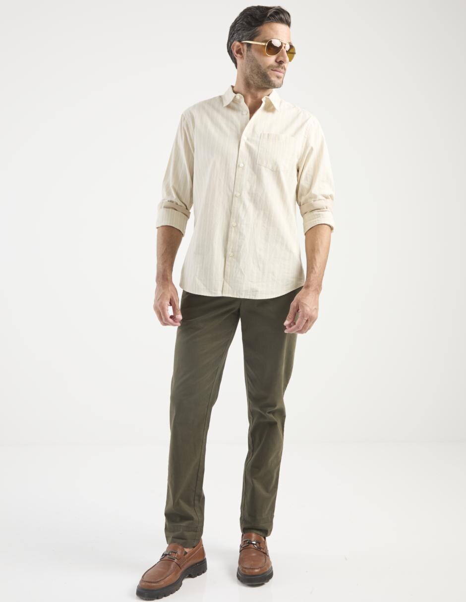 Camisa casual de algodón manga larga para hombre 3
