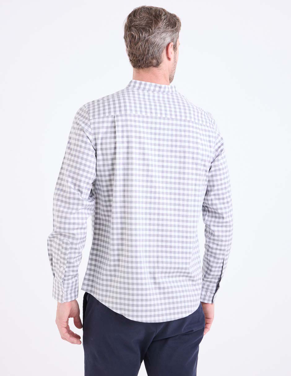 Camisa casual algodón manga larga para hombre 2