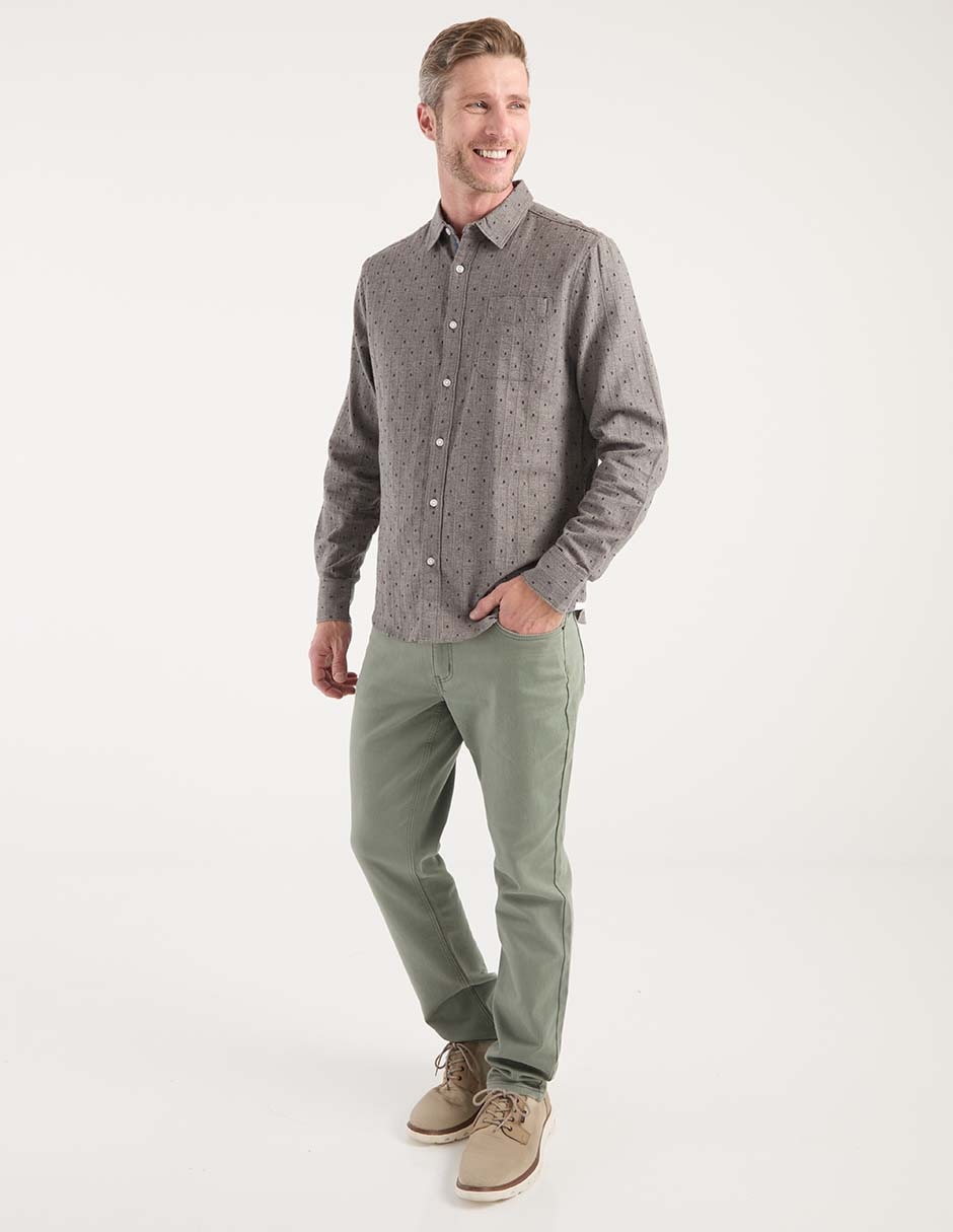 Camisa casual de algodón manga larga para hombre 3