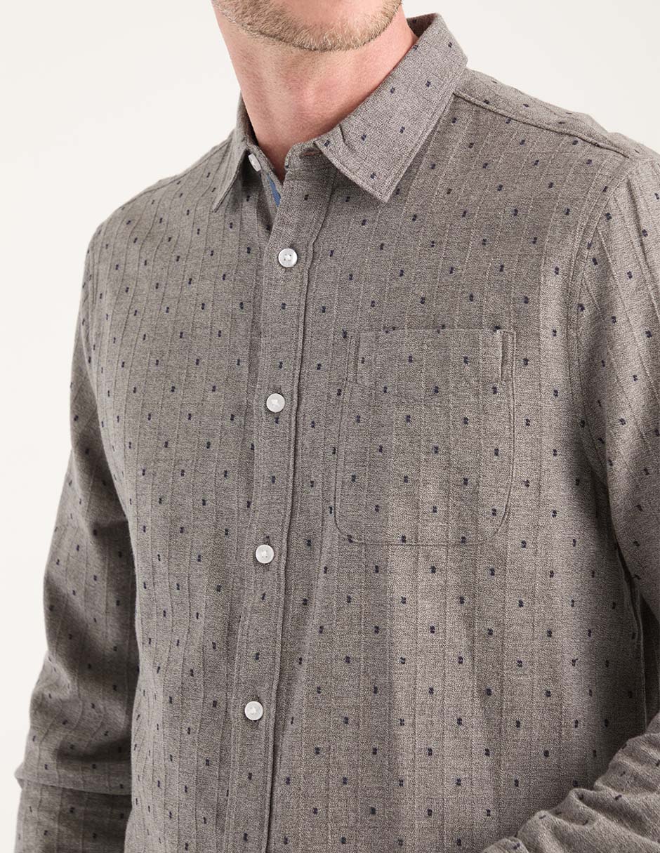 Camisa casual de algodón manga larga para hombre 4