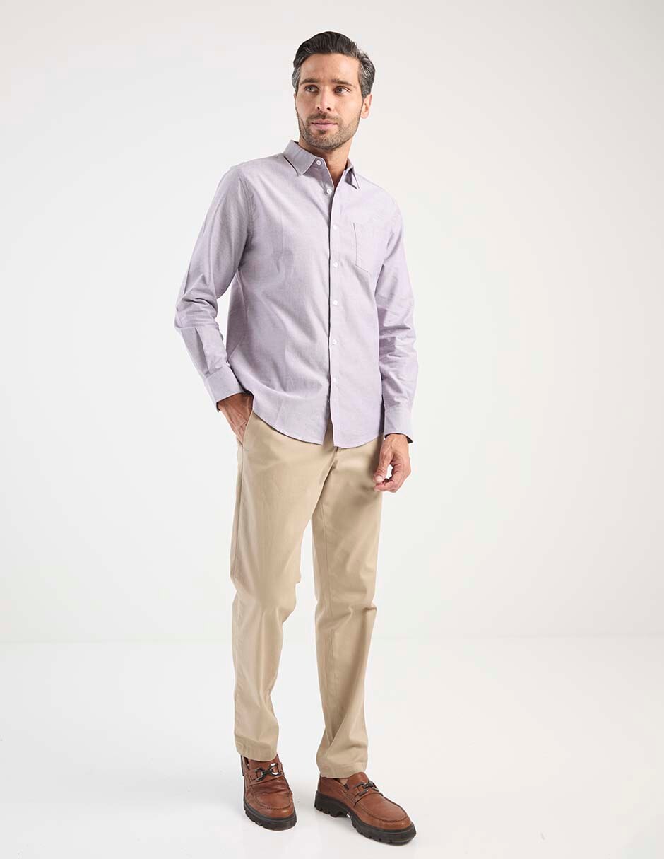 Camisa casual de algodón manga larga para hombre 3