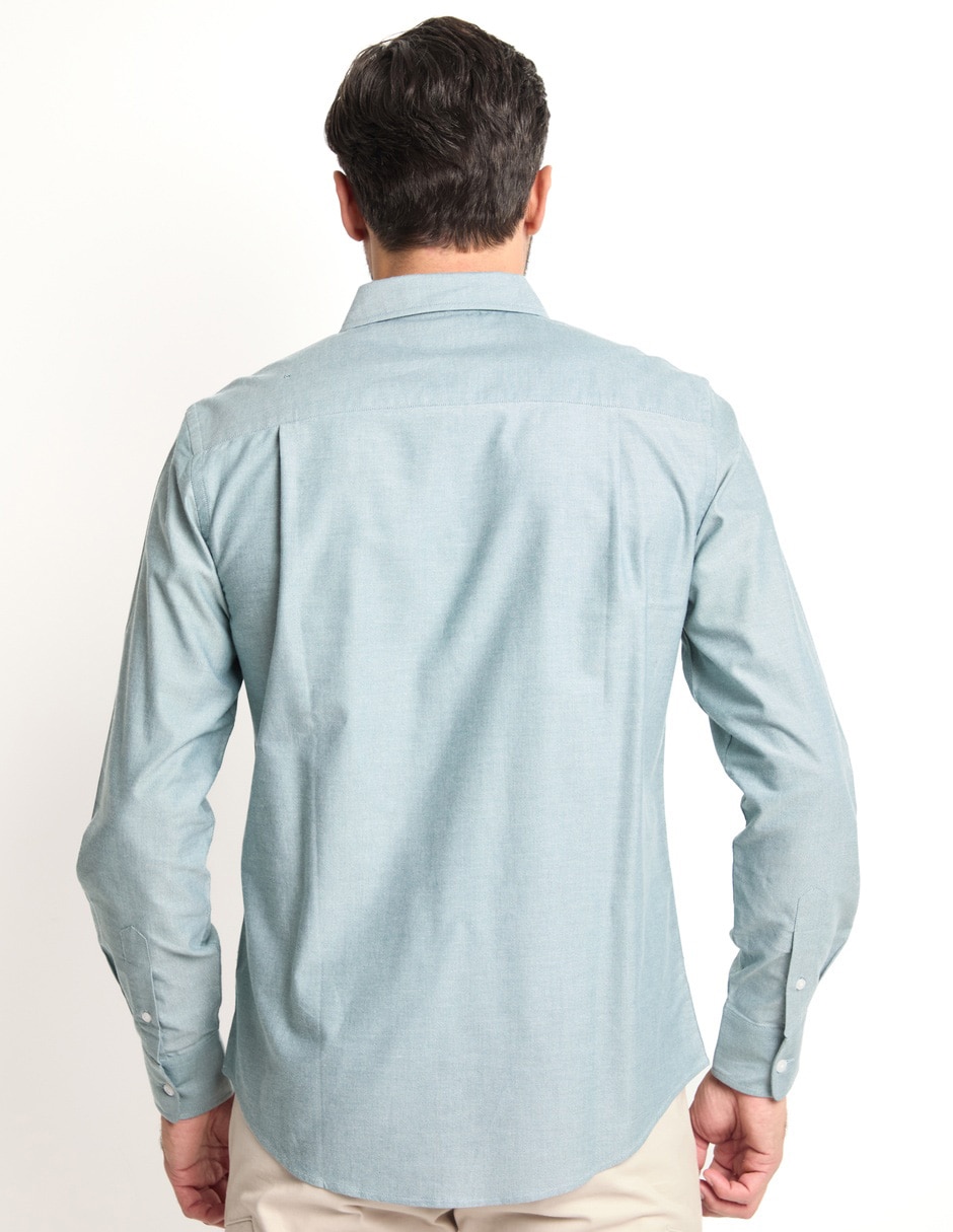 Camisa casual de algodón manga larga para hombre 2