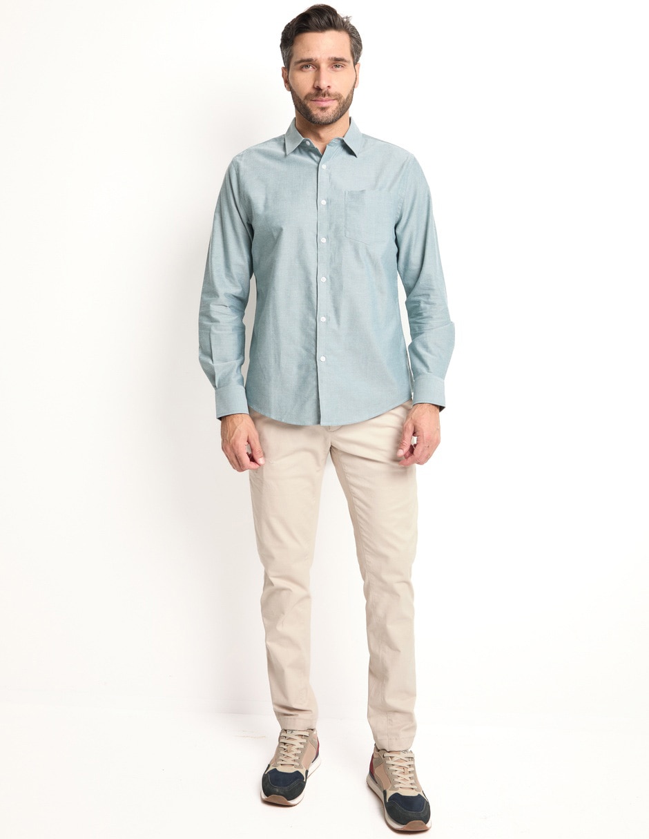 Camisa casual de algodón manga larga para hombre 3