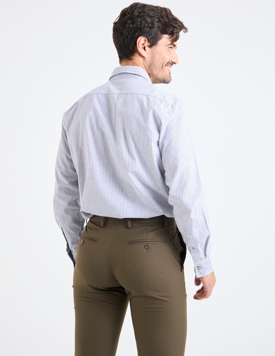 Camisa casual de algodón manga larga para hombre 2