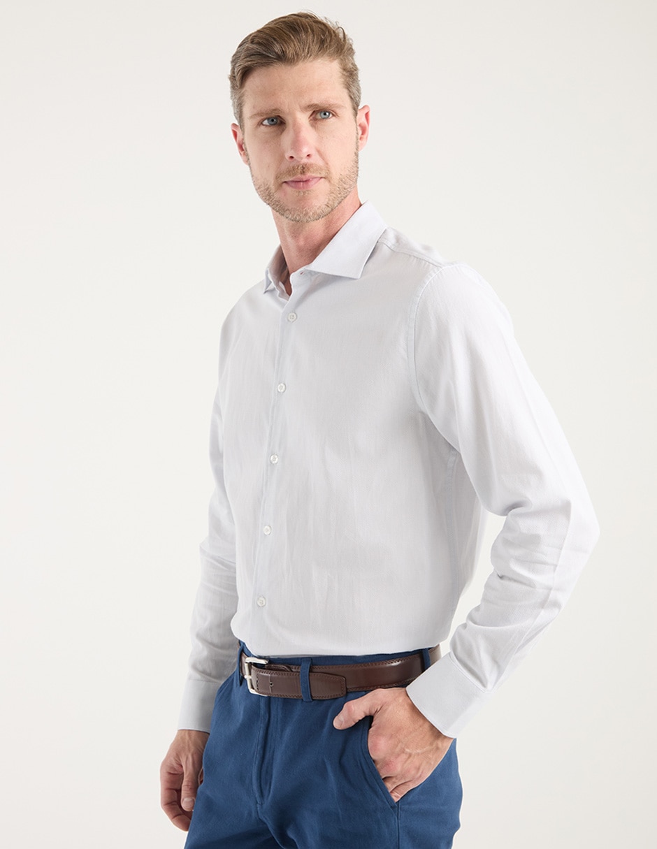 Camisa casual de algodón manga larga para hombre Camisa casual de algodón manga larga para hombre