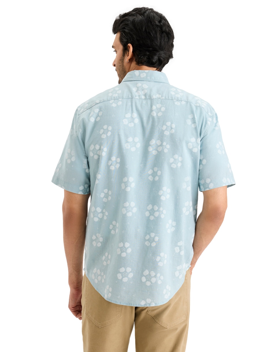 Camisa casual de algodón manga corta para hombre 3