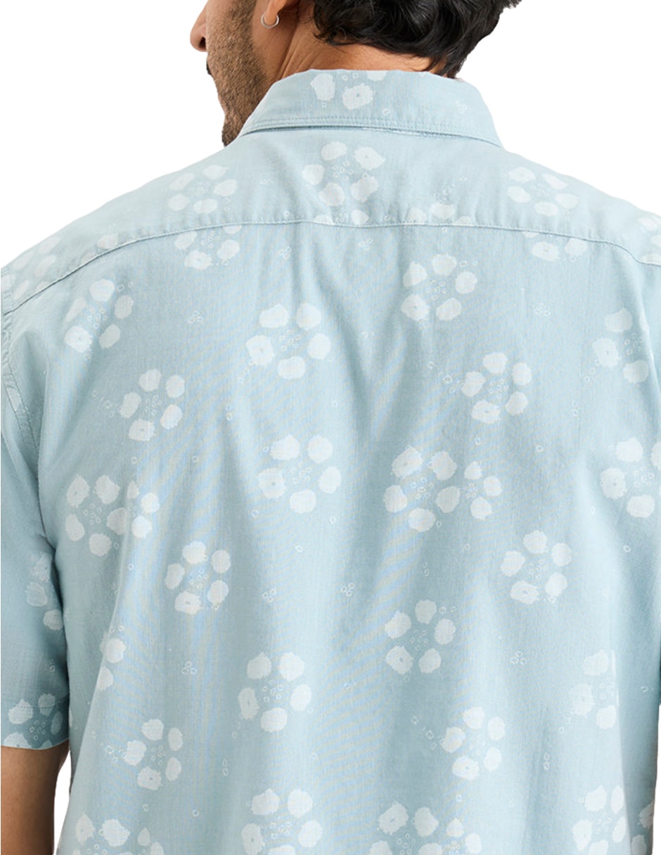 Camisa casual de algodón manga corta para hombre 4