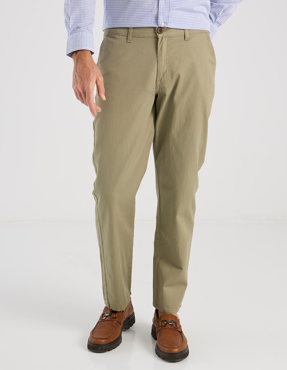 Pantalón straight de algodón para hombre