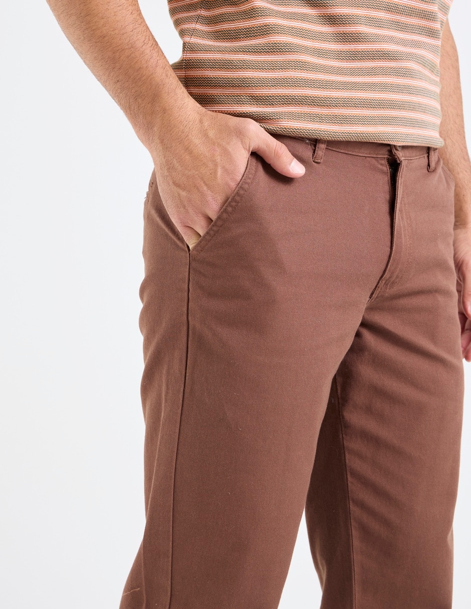 Pantalón straight de algodón para hombre 4