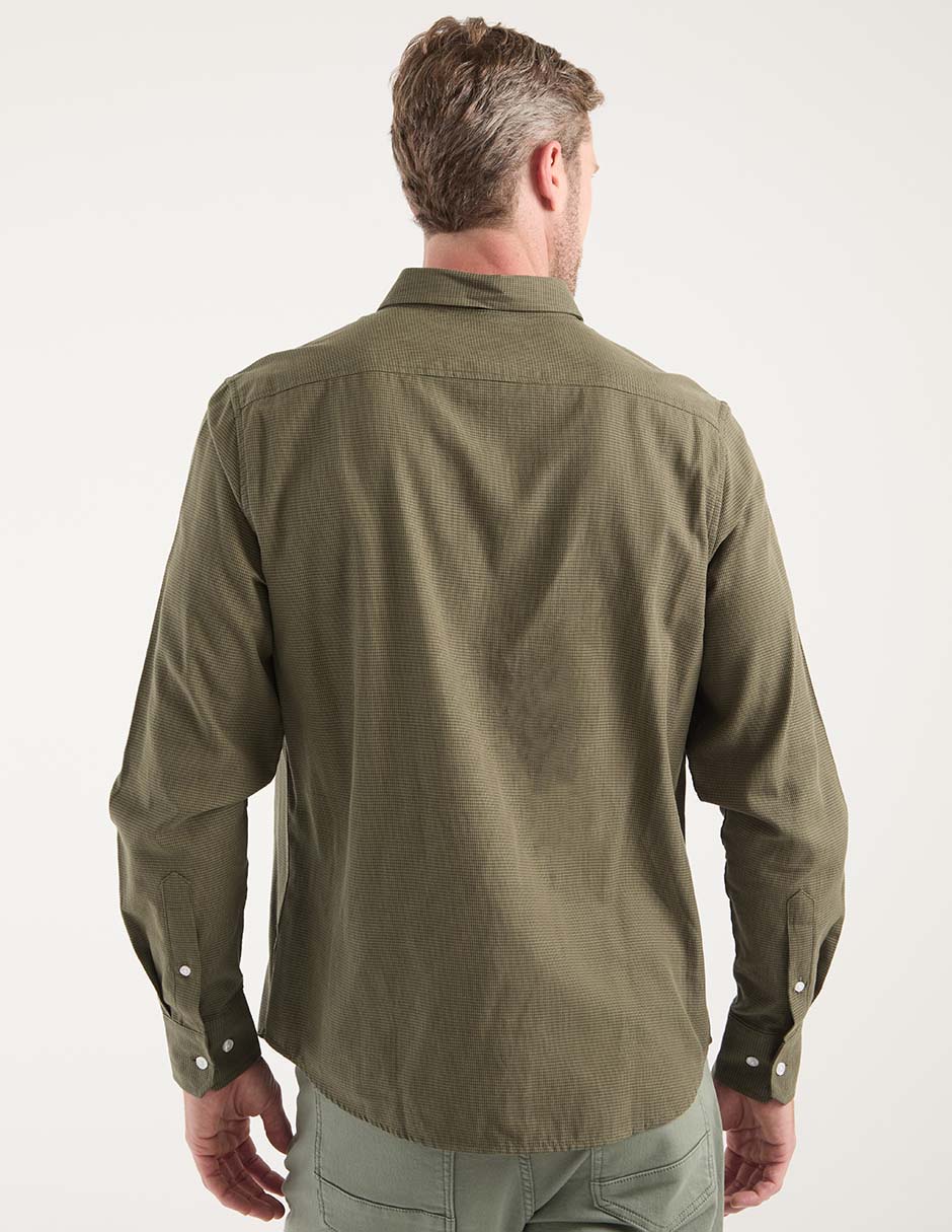 Camisa casual de algodón manga larga para hombre 2