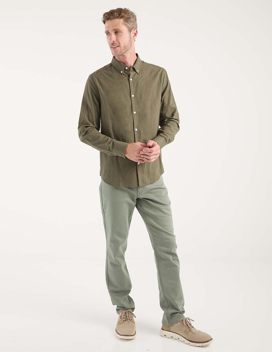 Camisa casual de algodón manga larga para hombre 3