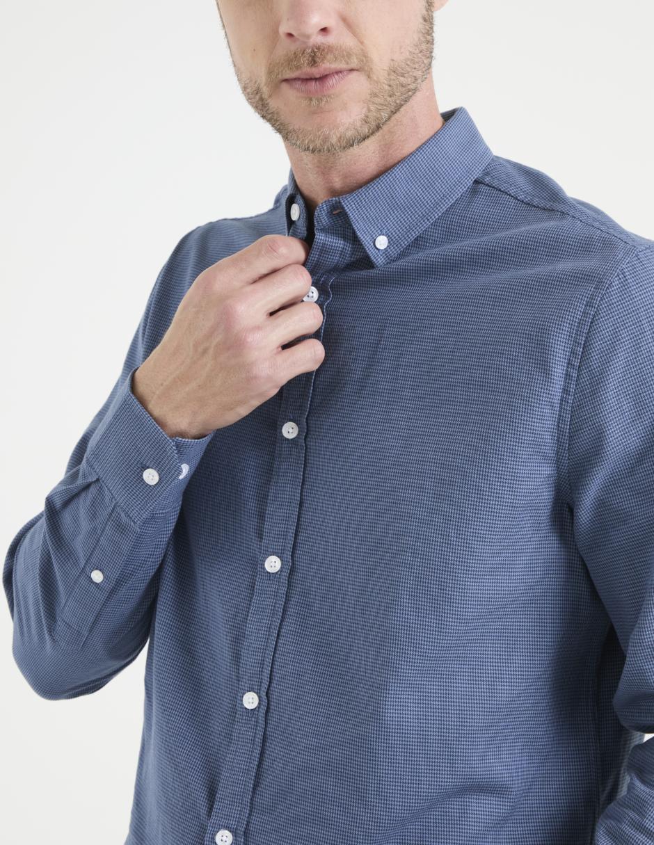 Camisa casual Regent Street de algodón manga larga para hombre 4