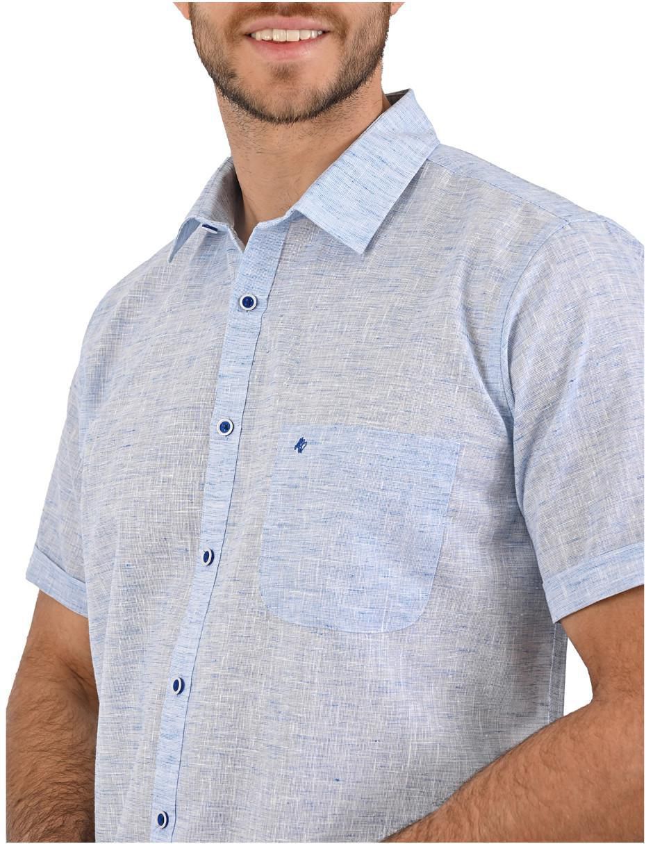 Camisa casual manga corta para hombre 4