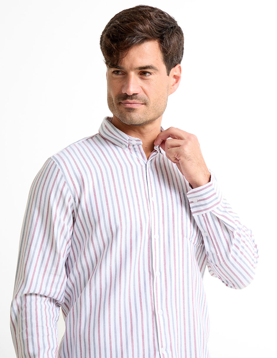 Camisa casual de algodón manga larga para hombre